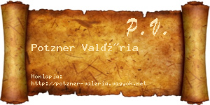 Potzner Valéria névjegykártya