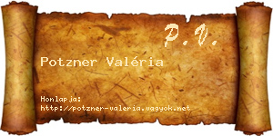 Potzner Valéria névjegykártya